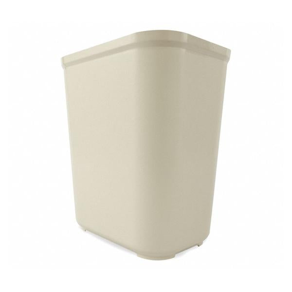 Can Trash Resin/Textured Finish 7gal Beige Rectangle Ea